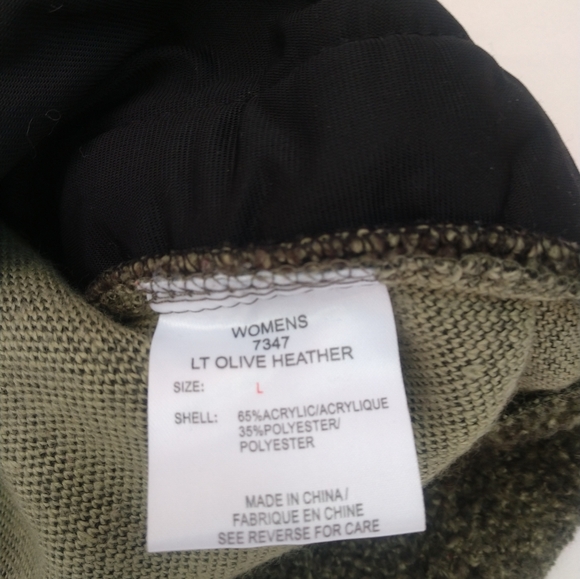 Woolrich Light Olive Heather Toggle Button Sherpa Women's Vest - Picture 5 of 8